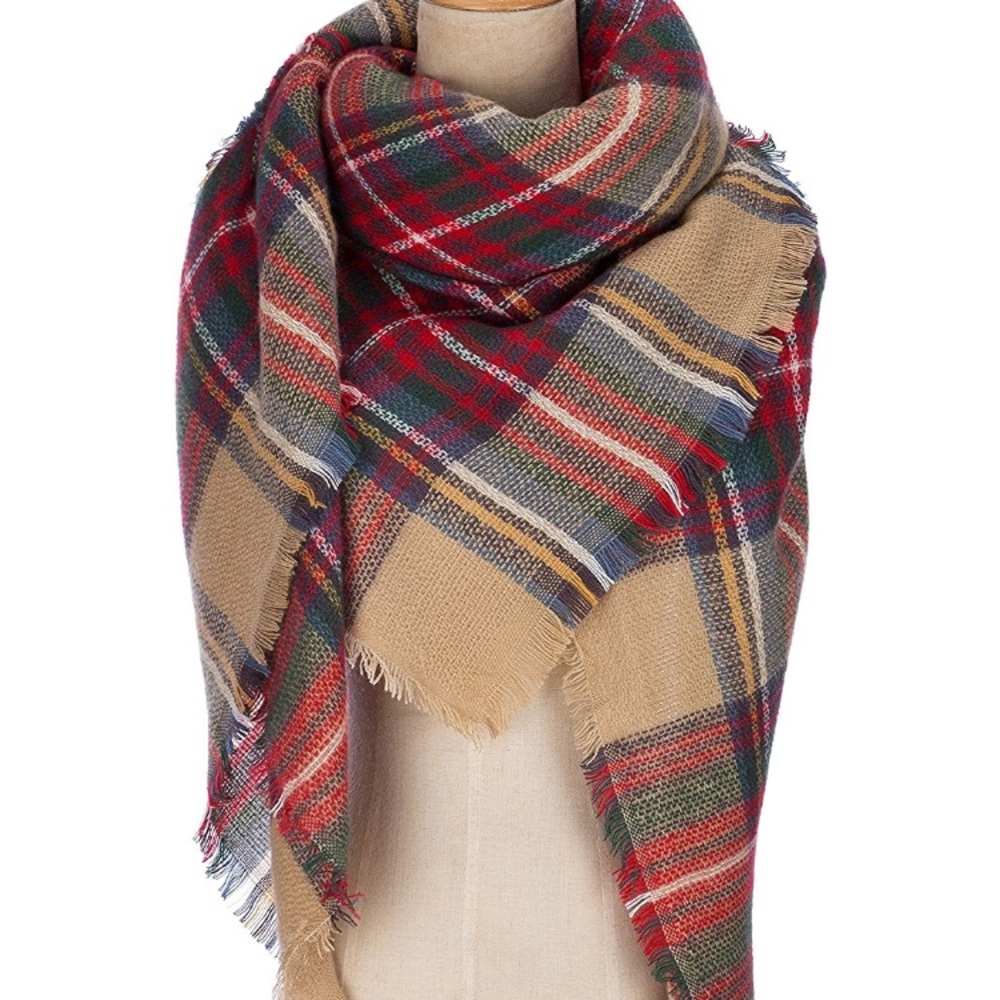 ⭐️4 for $20⭐️Plaid Blanket Scarf